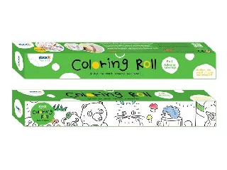 Színező tekercs, öntapadó, 31x355 cm, STICK N, erdei állatok