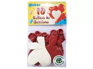 Szív alakú lufi, 10 db