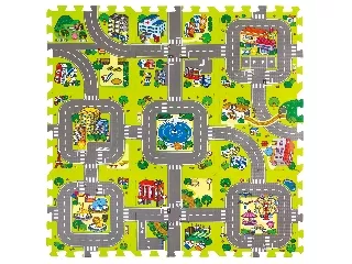 Szivacsszőnyeg - várostérkép, 9 db