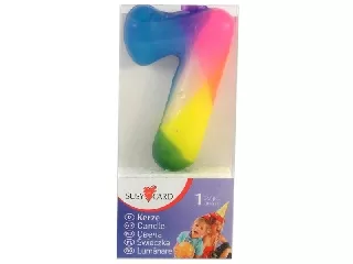 Szivárvány színű számos gyertya - 7