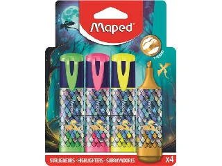 Szövegkiemelő készlet, 1-5 mm, MAPED „Dragon sárkány”, 4 különböző szín