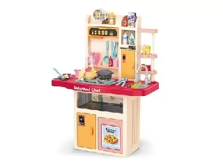 Szuperséf kiskonyha szett, barack színű - 74 db-os