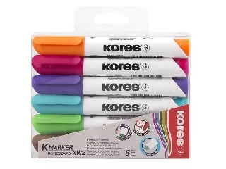 Tábla- és flipchart marker készlet, 1-3 mm, vágott, KORES 