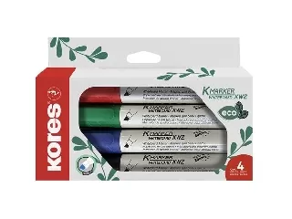 Tábla- és flipchart marker készlet, vágott, KORES 