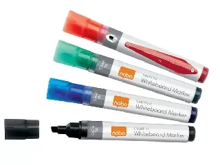 Táblamarker, vágott hegyű, 4 mm, NOBO, 4 különböző szín