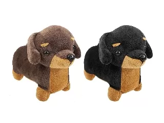 Tacskó kutya plüssfigura 19cm, többféle