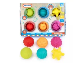 Tapintásfejlesztő színes labdák - 6 db-os szett