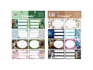 T-Creativ: Girls füzetcímke - 2 x 8 db