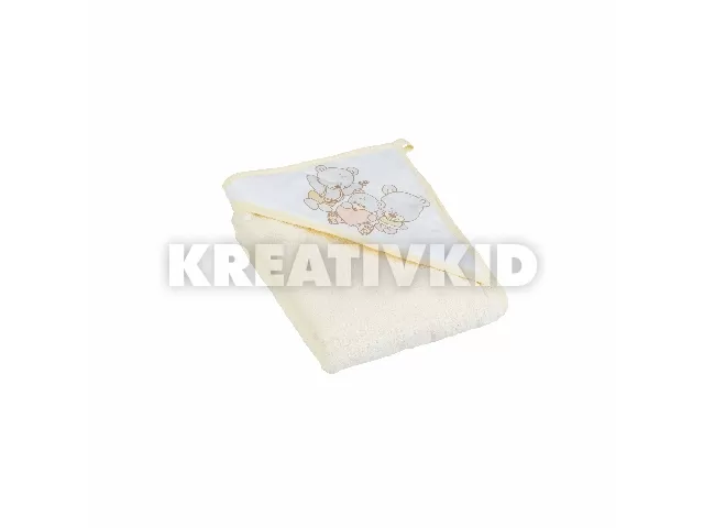 Tega kapucnis törölközõ 100x100 Maci beige