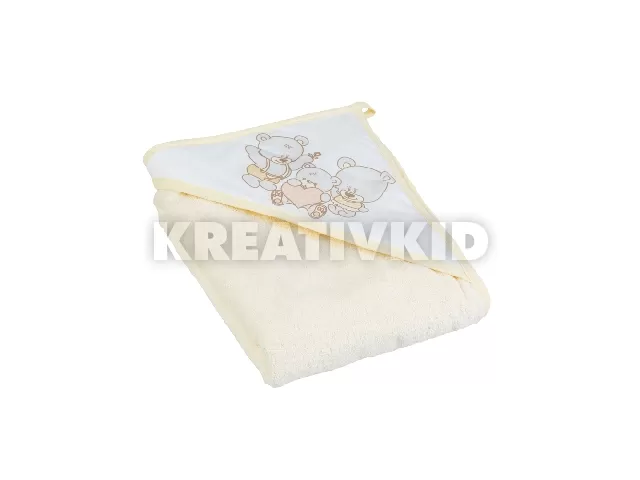 Tega kapucnis törölközõ 80x80 Maci beige