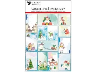 Télapó mintás ajándékkísérő matrica, 21 x 32 cm - 26 db-os