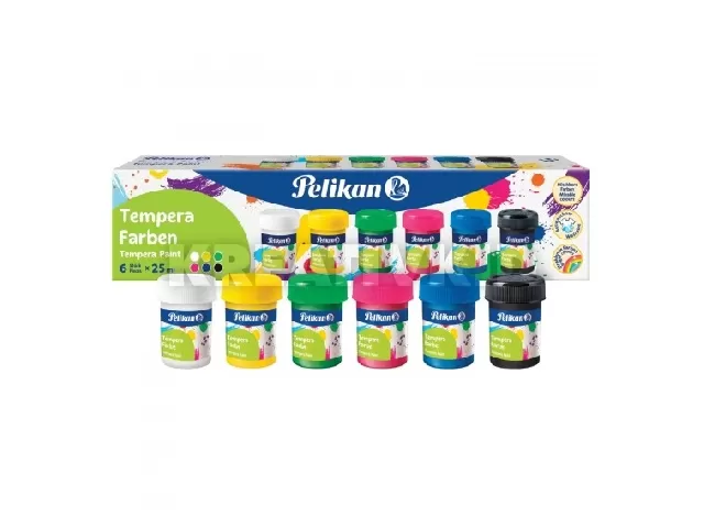 Tempera / 6 szín (6 x 25 ml - tégelyes)