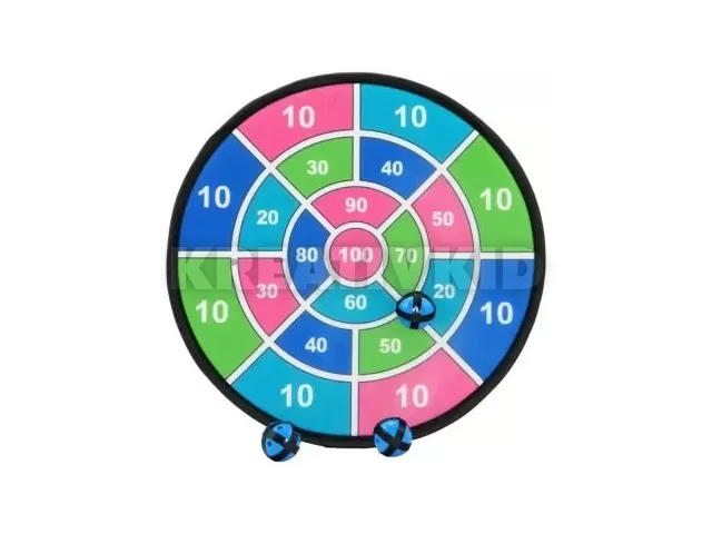 Tépőzáras célba dobó játék labdákkal - 37 cm