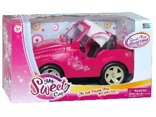 Terepjáró autó játékbabákhoz - rózsaszín