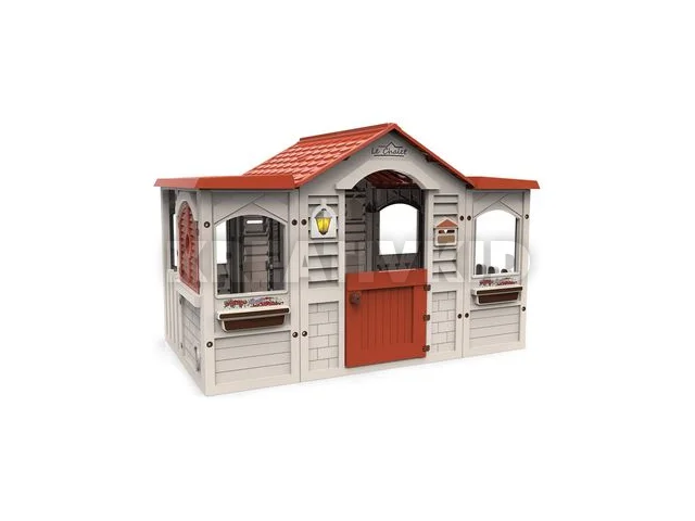 Terrakotta tetős vidéki kunyhó