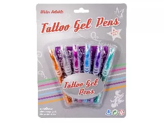 Tetováló toll 6 darabos készlet sablonnal