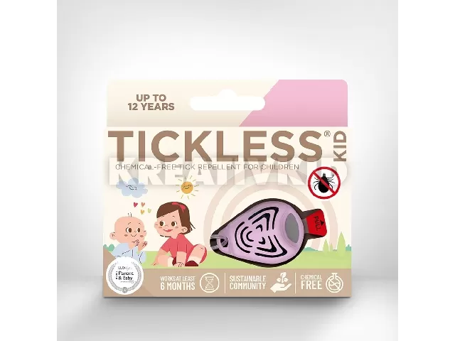 Tickless Kid ultrahangos kullancsriasztó babáknak és kisgyerekeknek Pink