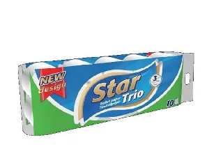 Toalettpapír, 3 rétegű, kistekercses, 10 tekercs, 