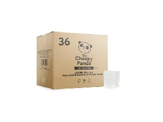 Toalettpapír, bambusz, 3 rétegű, kistekercses, 36 tekercs, CHEEKY PANDA, fehér