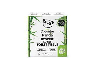 Toalettpapír, bambusz, 3 rétegű, kistekercses, 48 tekercs, CHEEKY PANDA, fehér