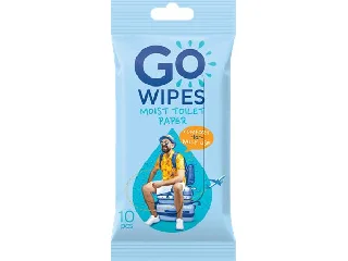 Toalettpapír, nedves, 10 db, GO WIPES 