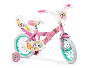 Toimsa: Unicornio gyerek kerékpár babaüléssel és kosárral - 14'