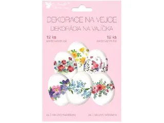 Tojásdíszítő fólia, 12 db-os - Virágok