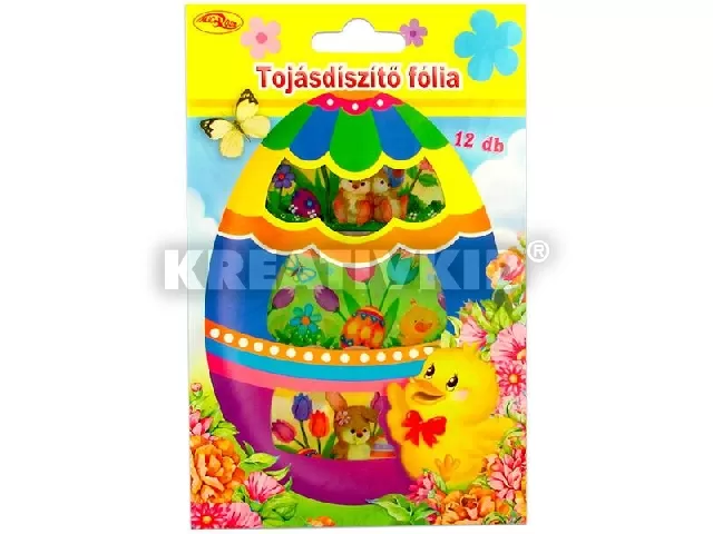 Tojásdíszítő fólia 12 db-os