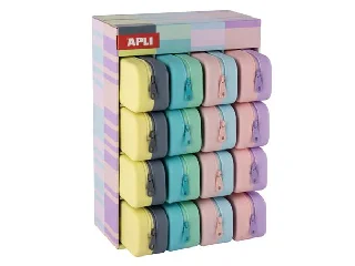 Tolltartó, display, cipzáras, szilikon, kétszínű, APLI 