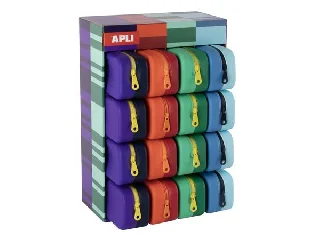 Tolltartó, display, cipzáras, szilikon, kétszínű, APLI 