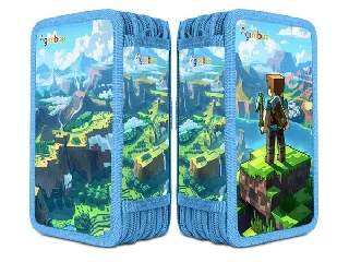 Tolltartó, töltött, 3 emeletes, cipzáras,