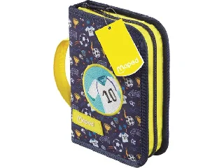 Tolltartó, töltött, klapnis, cipzáras, MAPED, foci