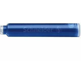 Töltőtoll patron, 6 db, SCHNEIDER, királykék