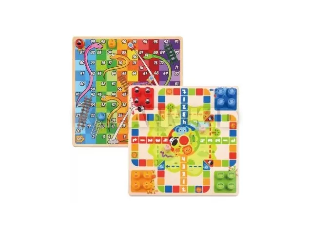 Tooky Toy: 2 az 1-ben Ki nevet a végén és Kígyók és létrák társasjáték