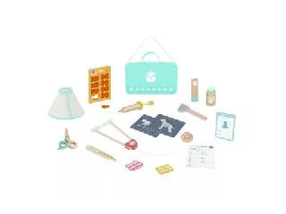 Tooky Toy: Állatorvos játékszett fa kiegészítőkkel