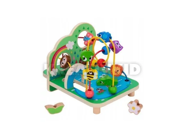 Tooky Toy: Állatos babafoglalkoztató, fa – Vidámpark