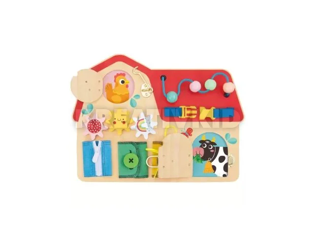 Tooky Toy: Ház alakú állatkás matatótábla