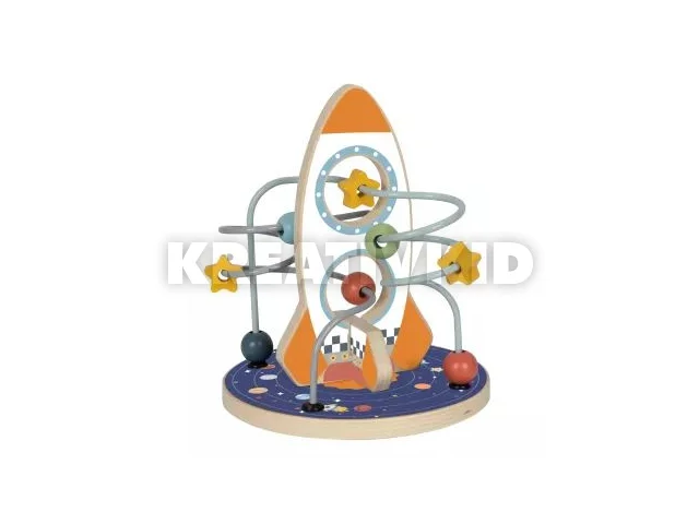 Tooky Toy: Rakéta golyóvezető pálya fából