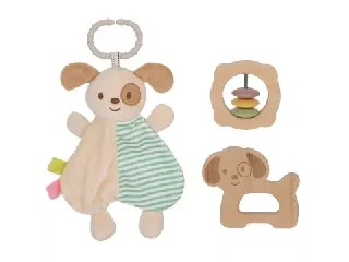 Tooy Toys: Bébijáték szett, fa - kutya