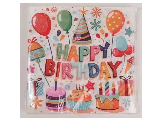 Torta mintás születésnapi szalvéta - 20 db-os