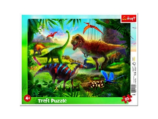 Trefl: Dinoszauruszok 25 darabos keretes puzzle