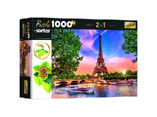 Trefl: Eiffel torony puzzle - 1000 darabos + szortírozó tálca