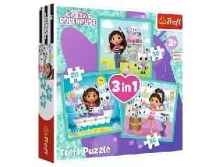 Trefl: Gabi babaháza 3 az 1-ben puzzle - 20, 36, 50 darabos