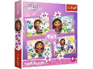 Trefl: Gabi babaháza, Macskalandok 4 az 1-ben puzzle - 35, 48, 54, 70 darabos