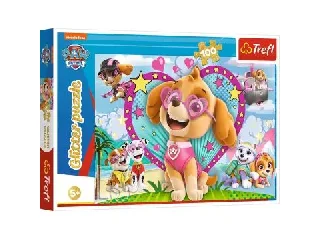 Trefl: Glitter Puzzle, Mancs őrjárat - 100 darabos puzzle