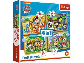 Trefl: Mancs őrjárat vakáción 4 az 1-ben puzzle - 35, 48, 54, 70 darabos