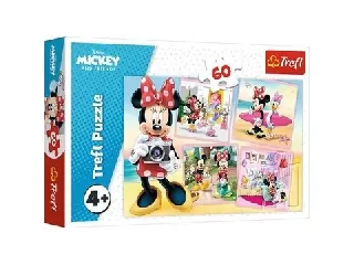 Trefl: Minnie egér a fotós puzzle - 60 darabos