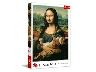 Trefl: Mona Lisa és a doromboló macska puzzle - 500 darabos