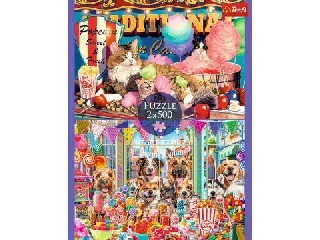 Trefl: Négylábú barátok 2 az 1-ben puzzle - 500 darabos