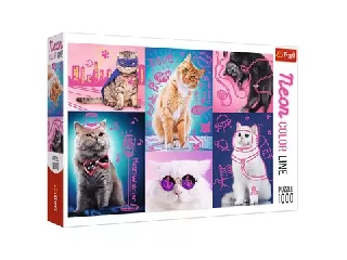 Trefl Neon Color Line: Macskák 1000 db-os puzzle